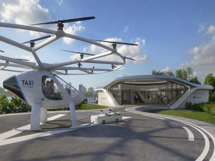 Un modello di drone taxi - curiosauro.it