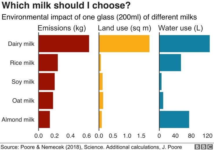 Latte: quale bere per ridurre l'impatto ambientale