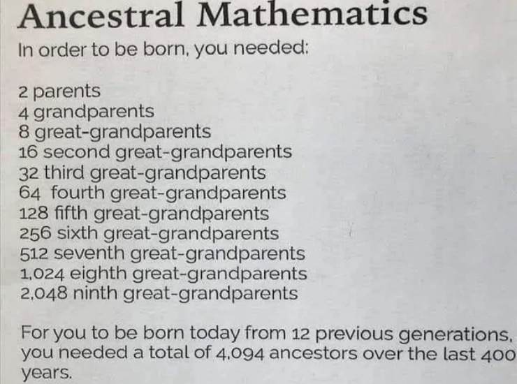 Conta i tuoi avi con la matematica ancestrale 