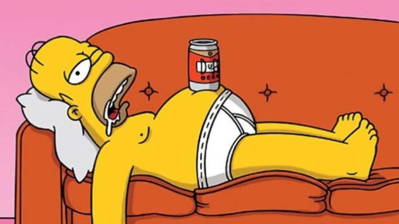 Mentre dormi-Anche a Homer Simpson succede spesso di sbavare, da sveglio e nel sonno (captured) - 20220516-www.curiosauro.it