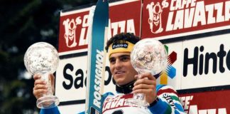 Un giovane Alberto Tomba