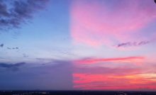 L'immagine del cielo diviso in due